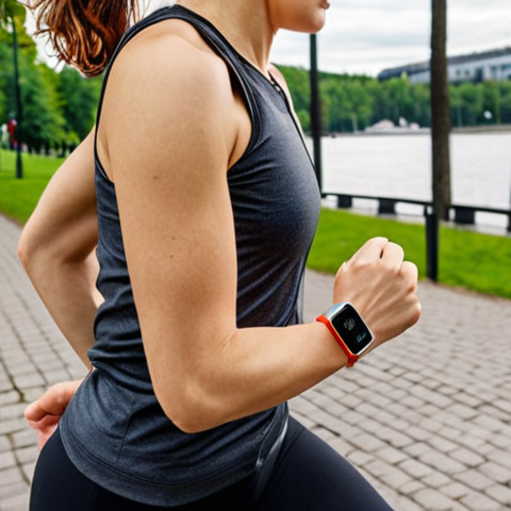 **Image Prompt:** A person jogging in a park in Stockholm, wearing a stylish smartwatch. The smartwatch displays real-time fitness data, like heart rate and steps. In the background, modern Scandinavian architecture blends with natural greenery. Focus on conveying a sense of healthy living and seamless integration of technology into daily life.